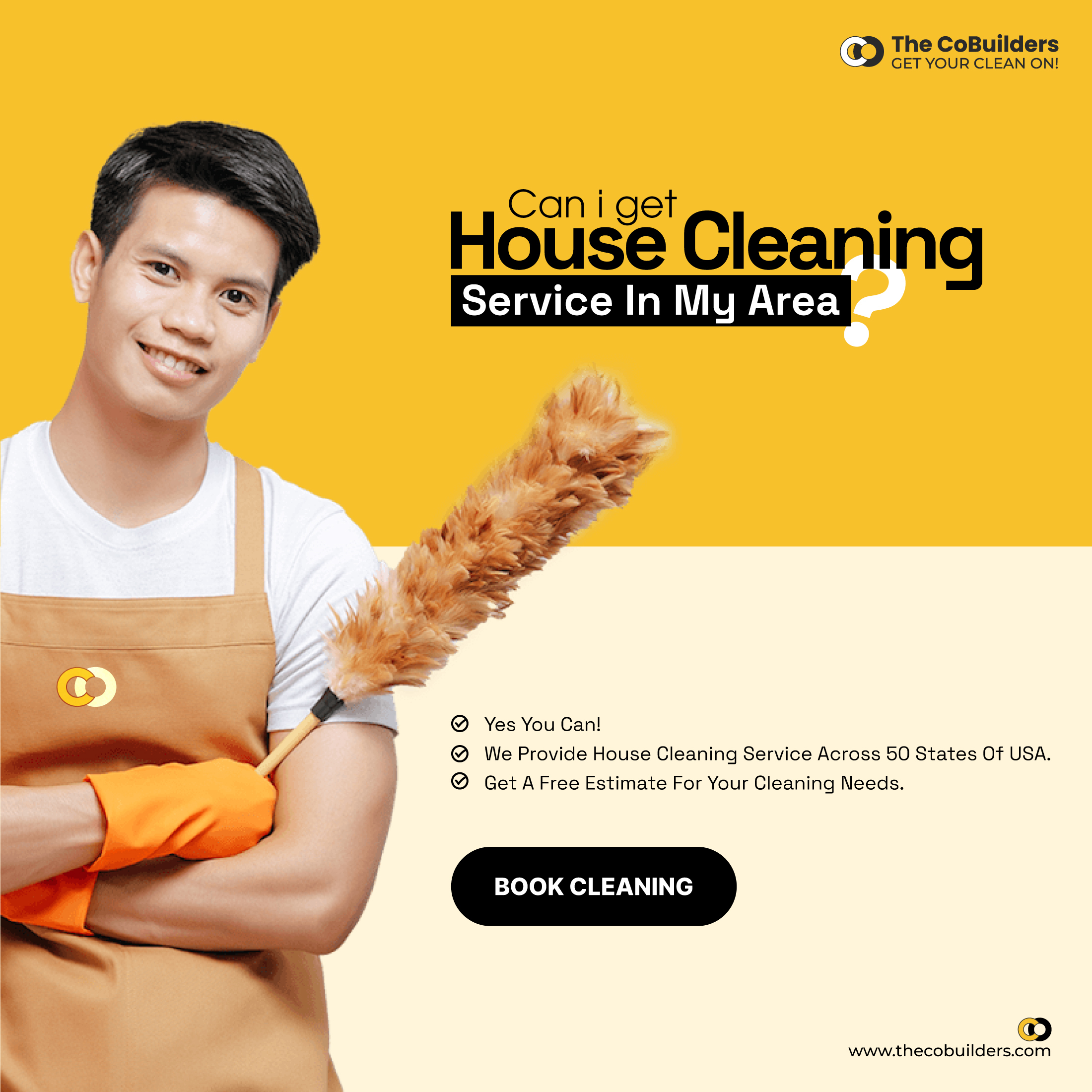 cobuilders cleaner looking for a job in your area.